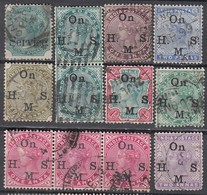 INDIEN Ab 1865 - Dienstmarken Victoria  Lot 12x Used - 1854 Compagnia Inglese Delle Indie