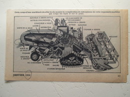 Californie Sacramento - Tracteur De Rizière Coupe De Machine - Coupure De Presse De 1954 - Trattori