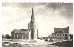 EGLISE ET MAIRIE . + 2 CHEVEAUX CITROEN. 4 CV. DAUPHINE - Oye Plage