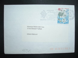 LETTRE TP EUROPA RAMOGE PROGRAMME 2,20 OBL.MEC.30-4 1993 MONTE CARLO - Lettres & Documents