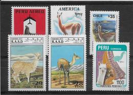 Thème Animaux - Lamas - Collection Timbres Neufs ** Sans Charnière - Tous Pays - TB - Sonstige & Ohne Zuordnung