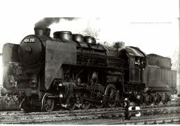 Photographie D'une Locomotive 424.212 - Reproduction - Trains