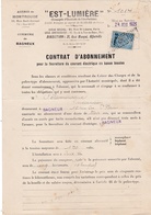 FRANCE :  Timbre De Dimension 88 Sur Contrat D'Abonnement D'électricité De Bagneux 1925 - Briefe U. Dokumente