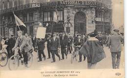 75-PARIS-LE CONFLIT EUROPEEN EN 1914, UN CORTEGE DE MOBILISES - Other & Unclassified