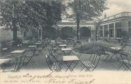 Soestdijk, Terras Hotel Trier  (met Kleinrondstempel Soest (Soestdijk)  3 X Scan - Soestdijk