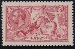 GRAN BRETAGNA 1918 5/- SG 410 PALE CARMINE  MLH - Nuevos