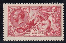 GRAN BRETAGNA 1915 5/-  SG 409 DLR  BRIGHT CARMINE   VF MINT XXLH  SUPERB - Neufs