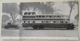 Transport Utilitaire - Autobus Atac Lancia Omicron Géant  - Coupure De Presse De 1932 - LKW