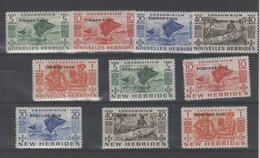 Nouvelles- Hébrides_ (1953 ) N°26/35 ( Français Anglais ) - Nuevos