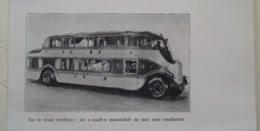 Transport Utilitaire - Autobus Couchettes Américain "Pickwick Stages System"  - Coupure De Presse De 1940 - Trattori