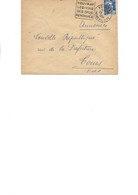 LETTRE OBLITERATION DAGUIN " VOUVRAY -INDRE ET LOIRE - " LES VINS -SES CRUS RENOMMES - 1954 - Manual Postmarks