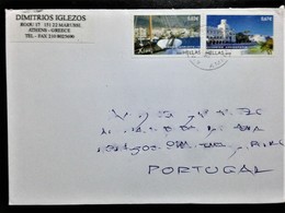 Greece, Circulated Cover To Portugal, "Islands", "Architecture", "Landscapes", 2008 - Covers & Documents