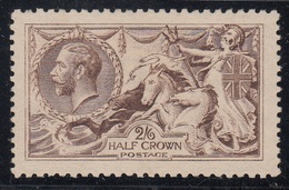 GRAN BRETAGNA 1915  2/6d  SG 407 DLR  PALE  BROWN  WORN PLATE  FULL ORIGINAL GUM - CENTERED - FRESH - - Neufs