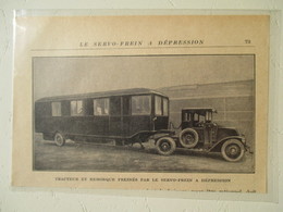 Transport Utilitaire - Camion Tracteur Avec Remorque "passagers"  - Coupure De Presse De 1928 - Trucks