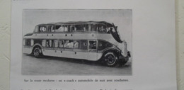 Transport Utilitaire - Autobus Couchettes Américain "Pickwick Stages System"  - Coupure De Presse De 1940 - Trucks