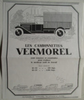 Transport Utilitaire - Camion Fourgon  Ets VERMOREL Villefranche Sur Saone (Rhone) - Coupure De Presse De 1925 - LKW