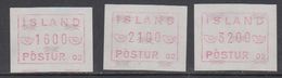 Iceland 1983 Frama  Set Postur 02 3v ** Mnh (46715) - Franking Labels