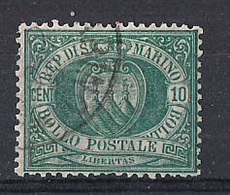 SAN MARINO 1892-94 CIFRA O STEMMA SASS. 14 USATO VF - Oblitérés