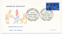 MADAGASCAR - Enveloppe FDC - 15f Plan Quinquennal - Tananarive - 3/12/1968 - Madagaskar (1960-...)