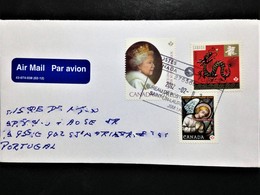 Canada, Circulated Cover To Portugal, "Chinese Zodiac", "Year Of The Dragon", " Queen Elisabeth II", 2012 - Brieven En Documenten