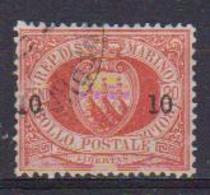 SAN MARINO 1892 FRANCOBOLLI SOPRASTAMPATI SASS. 11 USATO VF - Oblitérés