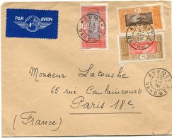 DAHOMEY LETTRE PAR AVION DEPART ABOMEY 30 DEC 38 DAHOMEY POUR LA FRANCE - Cartas & Documentos