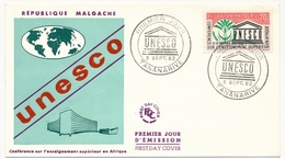 MADAGASCAR - Enveloppe FDC - 20f UNESCO - Tananarive - 3/9/1962 - Madagascar (1960-...)