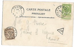 Belgique EPRAVE CAD 1904 Sur 5c + Taxe 10c Pour La France   ... G - Rural Post