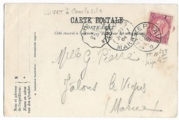 Belgique EPRAVE CAD 1904 Sur 10c Yvert N° 58 Léopold II Pour La France  ... G - Rural Post