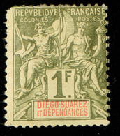 Diego Suarez - 1892 - 1fr Yv 37 - MH - Unused Stamps