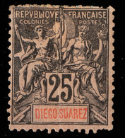 Diego Suarez - 1893 - 25c Yv 45 - MH - Ongebruikt