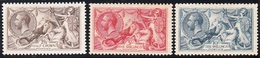 GRAN BRETAGNA 1915  SET DLR SG 415+416+417  2/6d + 5/- + 10s SEAHORSES MM  CENTERED  EXCELLENT STAMP FULL PERF. - Neufs