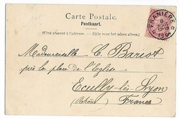 Belgique  FRANIERE CAD 1904 Sur N° 58 Yvert Léopold II Pour La France  ... G - Landelijks Post