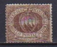 SAN MARINO 1892-94 CIFRA O STEMMA SASS. 17 USATO VF - Gebraucht