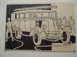 Transport Utilitaire - CAMION DE POMPIER  Renault Publicité     - Coupure De Presse De 1929 - Camions