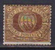 SAN MARINO 1892-94 CIFRA O STEMMA SASS. 21 USATO VF - Usados