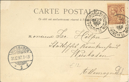 Postkarte Monte Carlo 1897 Nach Wiesbaden - Covers & Documents