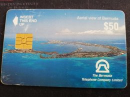 BERMUDA $50,- CHIPCARD  AERIAL VIEW OF BERMUDA   (RRRR)   Fine Used Card  ** 849 ** - Bermudes