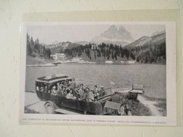 Transport Utilitaire - Misurina - Omnibus D'excursion Italien  - Coupure De Presse De 1926 - Vrachtwagens