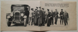 Transport Utilitaire - Camion Fourgon Blindé Postal Servant à Une Enquête De Vol De Monnaie  - Coupure De Presse De 1936 - Camion