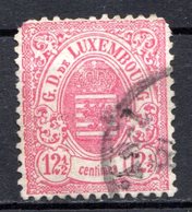 LUXEMBOURG - 1874-80 - N° 31 - 12 C. 1/2 Rose - (Armoiries) - 1906 Wilhelm IV.