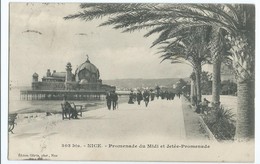 3565 Nice 303 Bis Promenade Du Midi Et Jetée Pullignieu De Vantia Lyon Mouchon Mauvais Centrage 1903 - Places, Squares