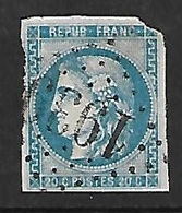 France   N°  45A  Oblitéré  Gros Chiffres 1939 Landrecies       AB/ 2ème Choix      - 1870 Emission De Bordeaux