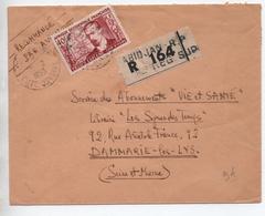 1955 - ENVELOPPE RECOMMANDE D'ABIDJAN (COTE D'IVOIRE / AOF) - Lettres & Documents