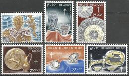 (E114) BELGIQUE - N°1163 à 1168 * - Métiers D'Art - Tapisserie, Cristaux, Dentelle, Dinanderie, Diamants, Céramique - Nuevos