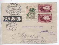1945 - ENVELOPPE PAR AVION De DAKAR (SENEGAL / AOF) Pour MUTTENZ (SUISSE) - Cartas & Documentos