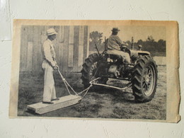 USA Louisiane - Tracteur Américain Avec Traineau Coupe-Patate "Tractor Sled Potato Cutter" -Coupure De Presse De 1948 - Tractores