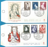 (E122) BELGIQUE - N° 198 à 1203 FDC - "La Mère Et L'Enfant" - Memling, Permeke, Rubers, Van Der Wijden, Navez, Paulus, - 1961-1970