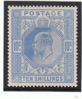 GRAN BRETAGNA 1902   KE VII  SG 265  10s   ULTRAMARINE   VERY FINE MINT    XXXLH - Unused Stamps