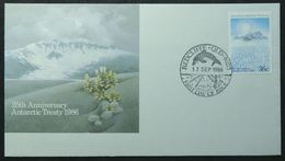 Entiers Postaux – FDC Antarctique Australie 1986, Dauphin (Australian Antarctic Territory) - Antarctisch Verdrag